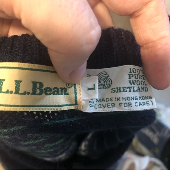 Ll Bean ladies knitted wool cardigan sweater size large - Picture 5 of 5